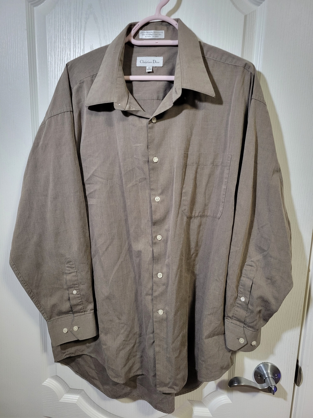Christian Dior Taupe Shirt with Classic Label